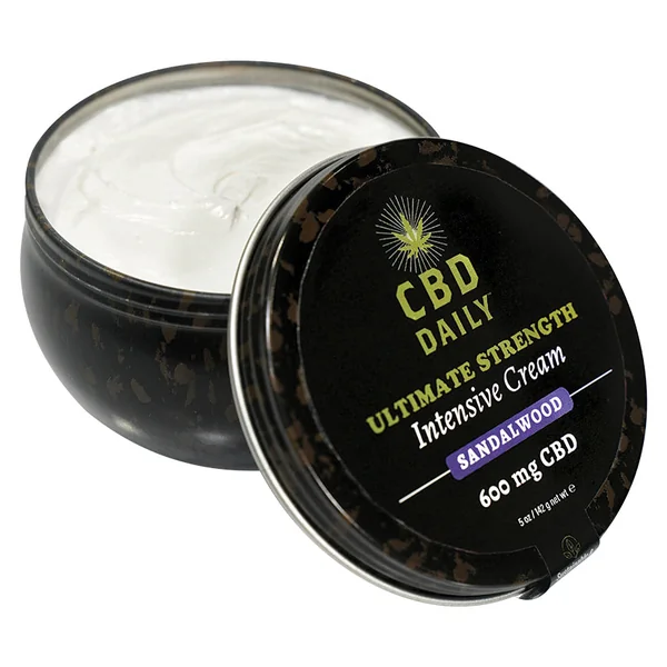 Earthly Body CBD Daily Intensive Cream Ultimate Strength - Sandalwood 5oz