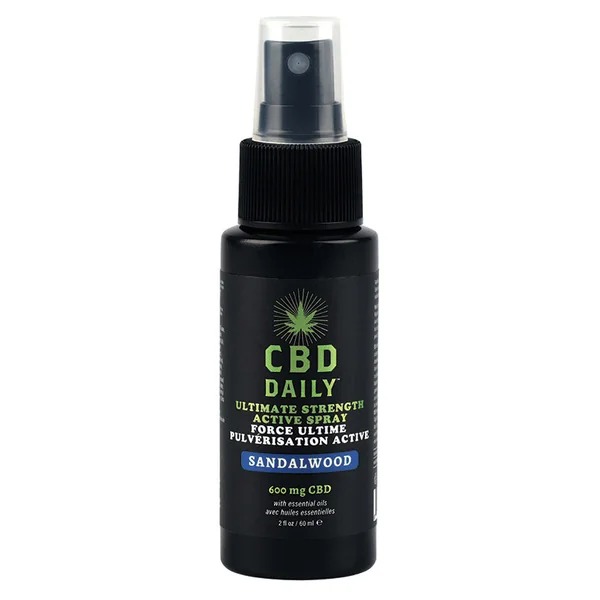 Earthly Body CBD Daily Ultimate Strength Active Spray - Sandalwood 2oz