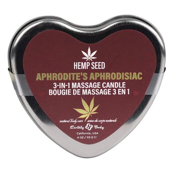 Earthly Body Hemp Seed 3n1 Valentines Day Candles-Aphrodite’s 4oz