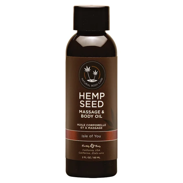 Earthly Body Hemp Seed Massage & Body Oil - Isle of You 2oz