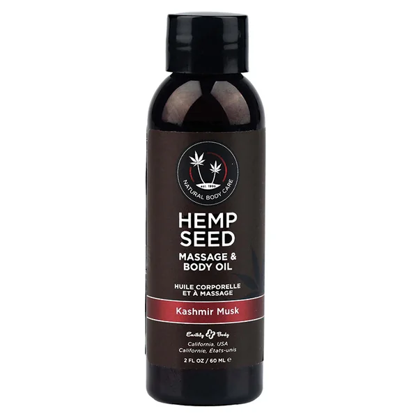 Earthly Body Hemp Seed Massage & Body Oil - Kashmir Musk - 2oz