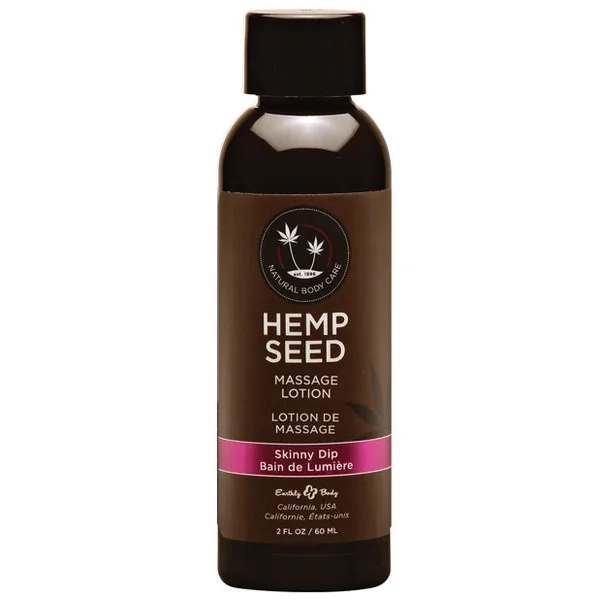 Earthly Body Hemp Seed Massage Lotion - 2 Oz Skinny Dip