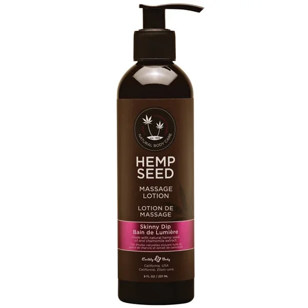Earthly Body Hemp Seed Massage Lotion – 8 oz Skinny Dip