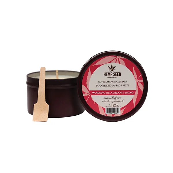 Earthly Body Summer 2024 3 in 1 Massage Candle - 6 oz Working on a Groovy Thing