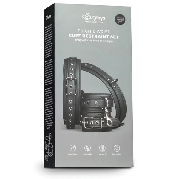 Easy Toys Thigh & Wrist Cuff Set - Black