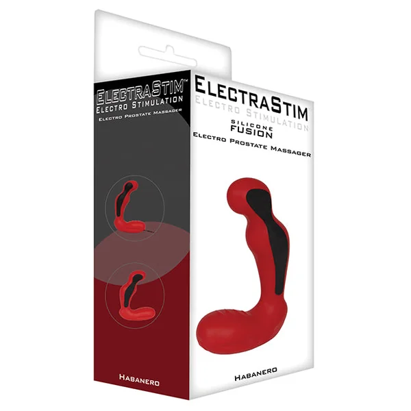 Electrastim Silicone Fusion Habanero Prostate Massager - Red-black