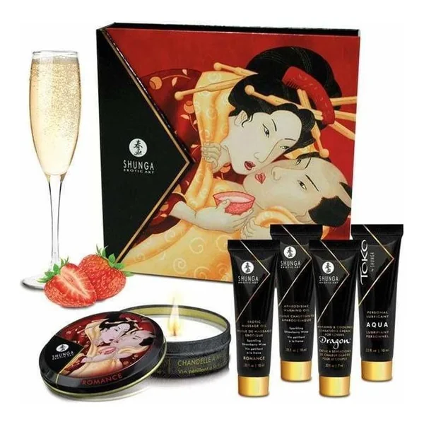 Ensemble Secrets de Geisha - Shunga - Sparkling Strawberry Wine