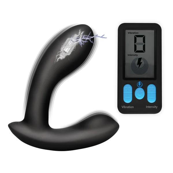 E-Stim and Vibrating Prostate Massager - Black