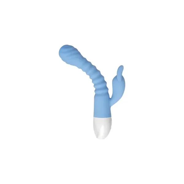 Evolved Bendy Bunny Rechargeable Poseable Silicone Rabbit Vibrator, Blue