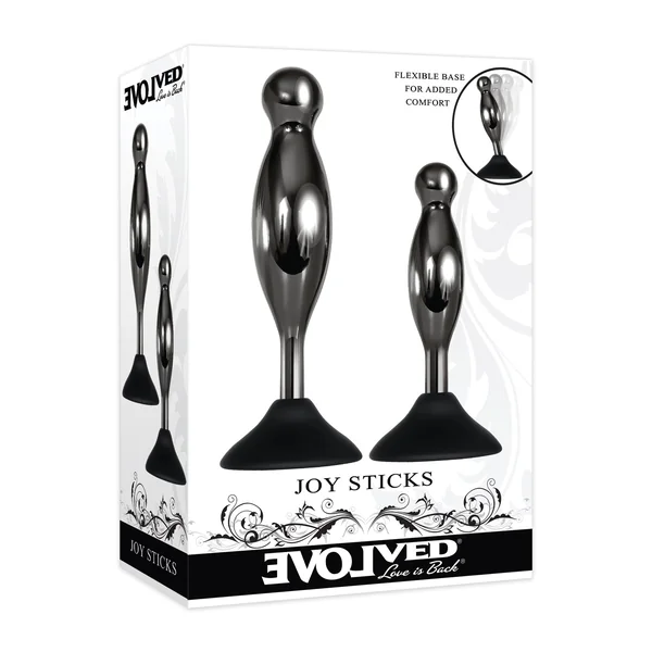 Evolved Joy Sticks 2 Pc Plug Set - Black-chrome