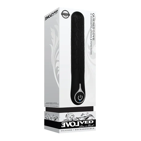 Evolved Quilted Love Rechargeable Vibrator – Black
