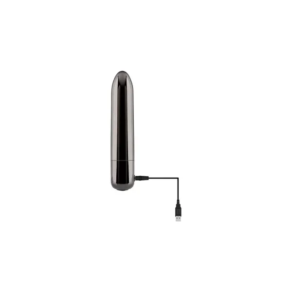 Evolved Real Simple Rechargeable Bullet Vibrator, Black Chrome