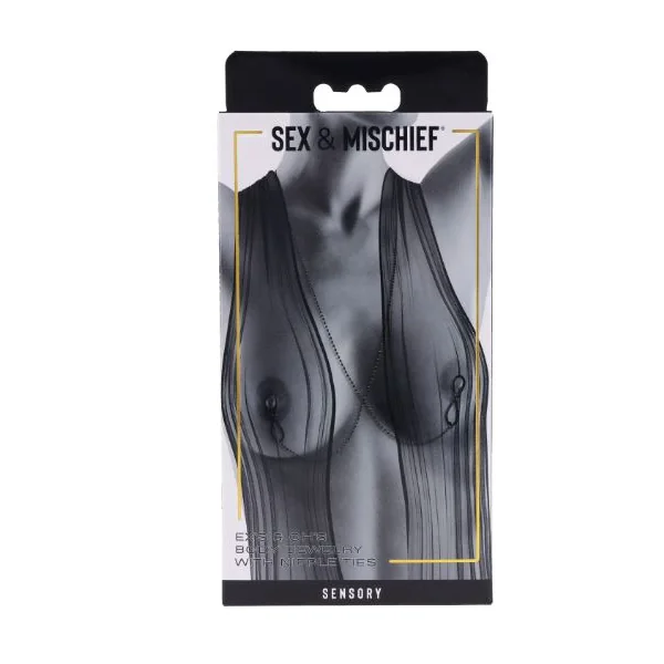 EX’S & OH’S BODY JEWELRY W/ NIPPLE TIES