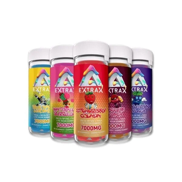 Extrax Adios Gummies 7000mg THC-A Purple Berry Splash