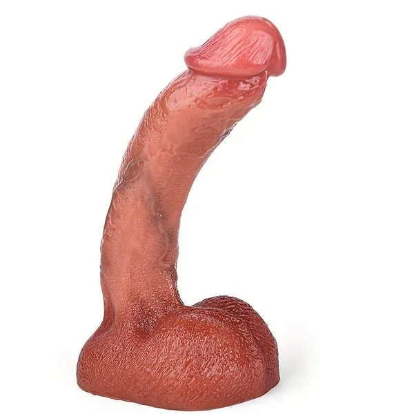 FAAK-G193 Silicone Realistic Dildo Cueved Penis With Suction Cup