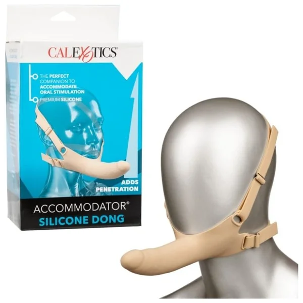 Face Harness - CalExotics - Accommodator Silicone Chin Strap Dildo