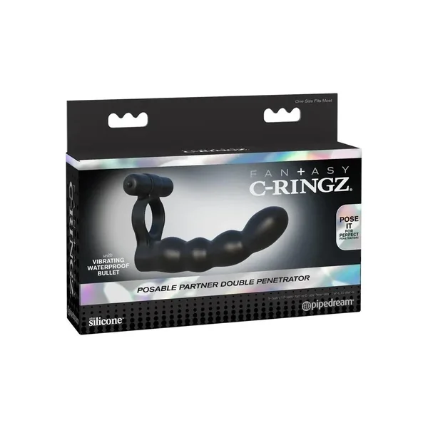 Fantasy Cock Ringz Posable Partner Vibrating Double Penetrator by Pipedream Products®