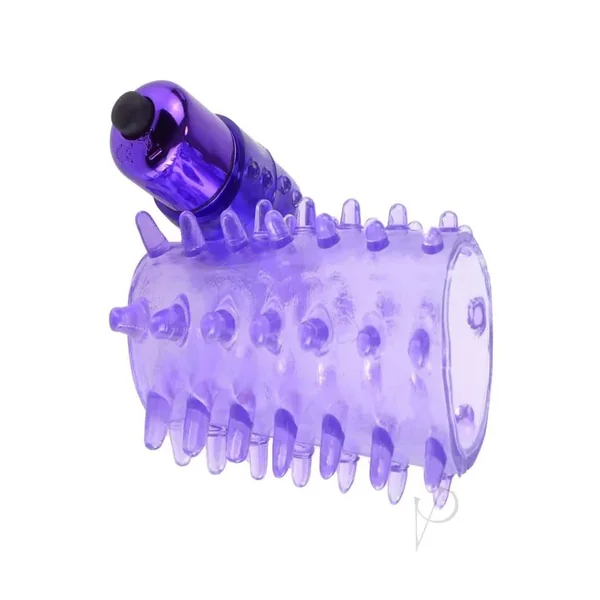 Fantasy C-Ringz Textured Super-stretchy Showerproof Male Vibrating Penis Sleeve Purple
