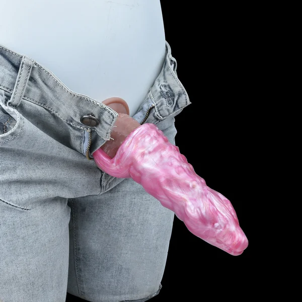 Fantasy Dragondildo Cock Sleeve - Pink Realistic Penis Extender Sex Toys for Men