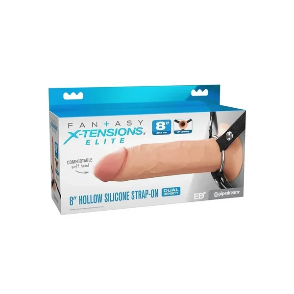Fantasy X-Tensions Elite Silicone Dual Density Hollow Strap-On 8in