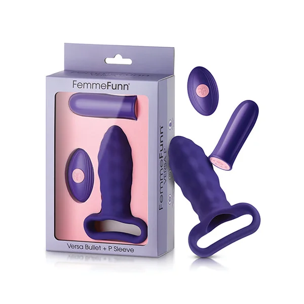 Femme Funn Versa Bullet W/plug Sleeve - Dark Purple