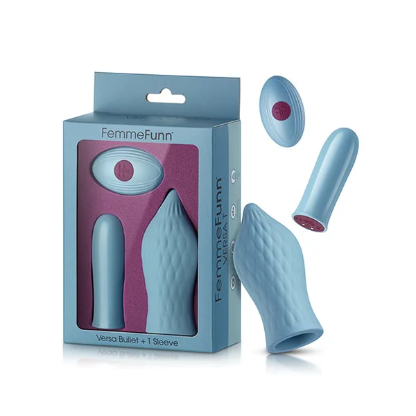 Femme Funn Versa Bullet W/tongue Sleeve - Light Blue