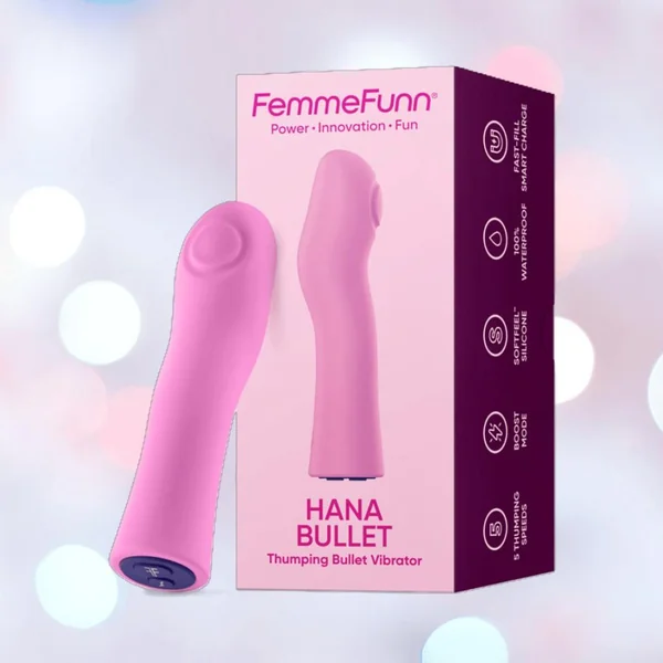 FemmeFunn Hana Thumping Bullet Vibrator - Pink