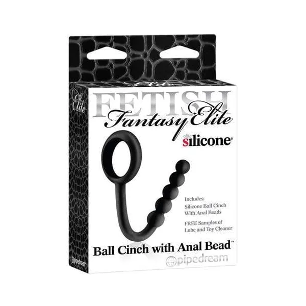 Fetish Fantasy Elite Ball Cinch With Anal Bead - Black