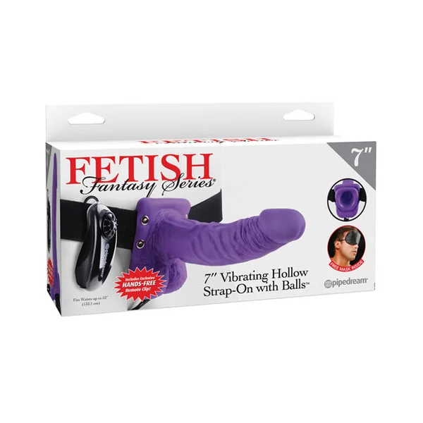 Fetish Fantasy Series 7 inch Vibrating Hollow Strap On W/balls