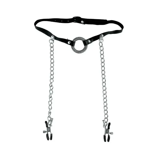 Fetish Fantasy Series O-Ring Gag & Nipple Clamps