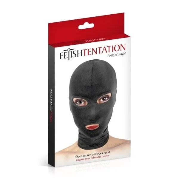 Fetish Tentation Open Mouth and Eyes Hood