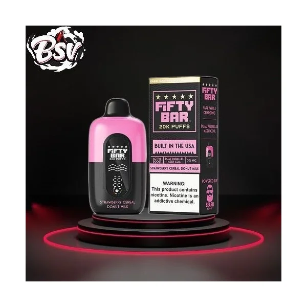 Fifty Bar 20k Disposable 5pk Strawberry Cereal Donut Milk
