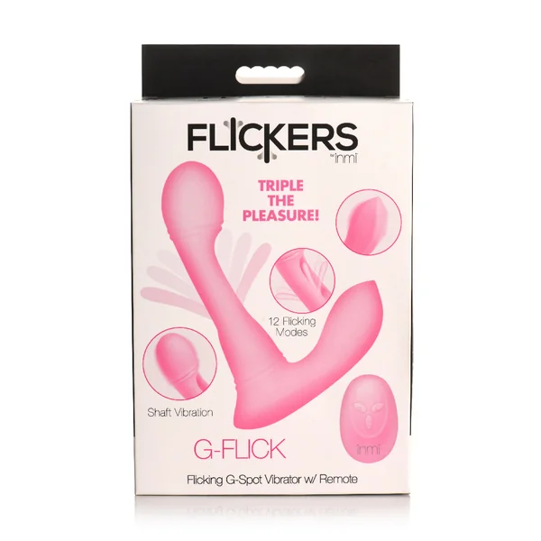Flickers G-Flick Flicking G-Spot Vibrator With Remote - Pink