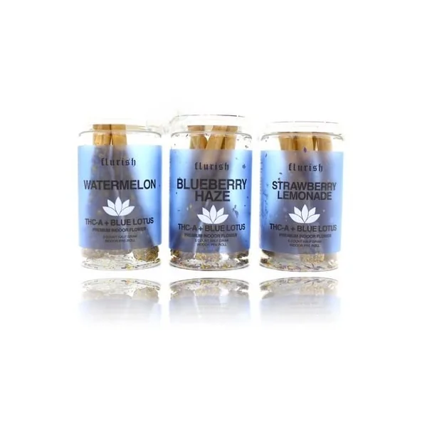 Flurish Supreme Blue Lotus Blend THC-A 5ct Blueberry Haze