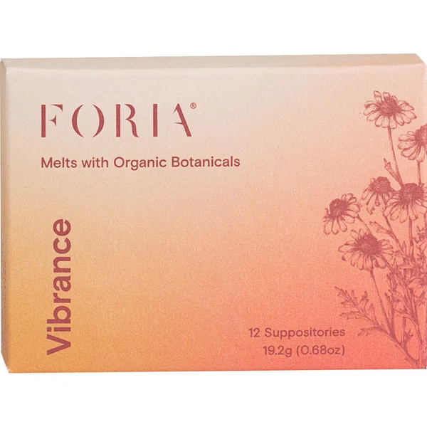 Foria Vibrance Melts with Organic Botanicals 12 Suppositories