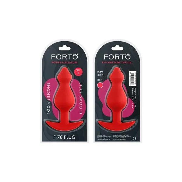 Forto F-78 Pointee Silicone Anal Plug, Large, Red