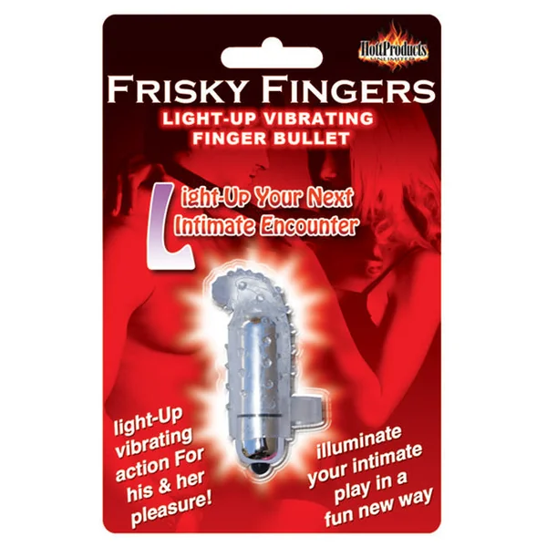 Frisky Finger Light Up Vibrating Finger Bullet - Clear