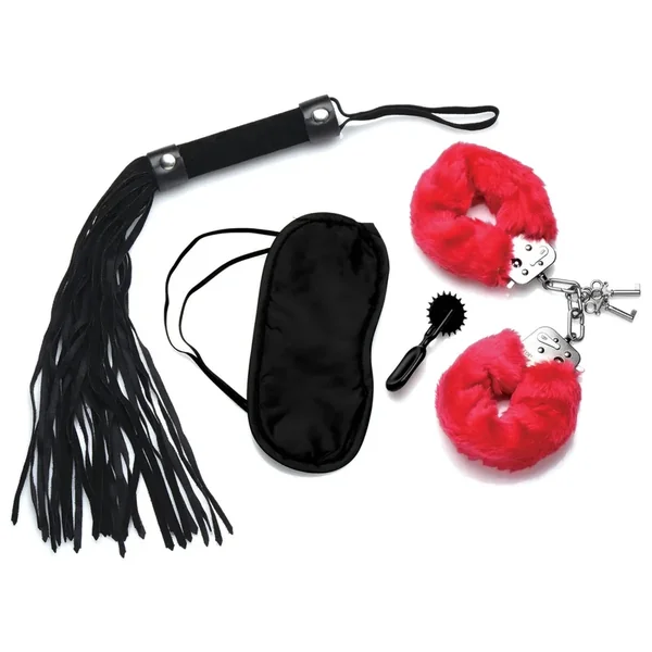 Frisky Passion Fetish Kit With Heart Gift Box Black Red