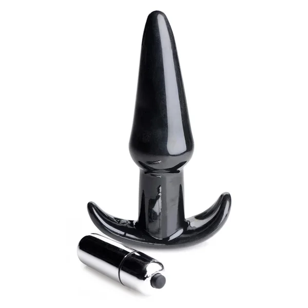 Frisky Thrilling Noir Smooth Anal Plug – Black