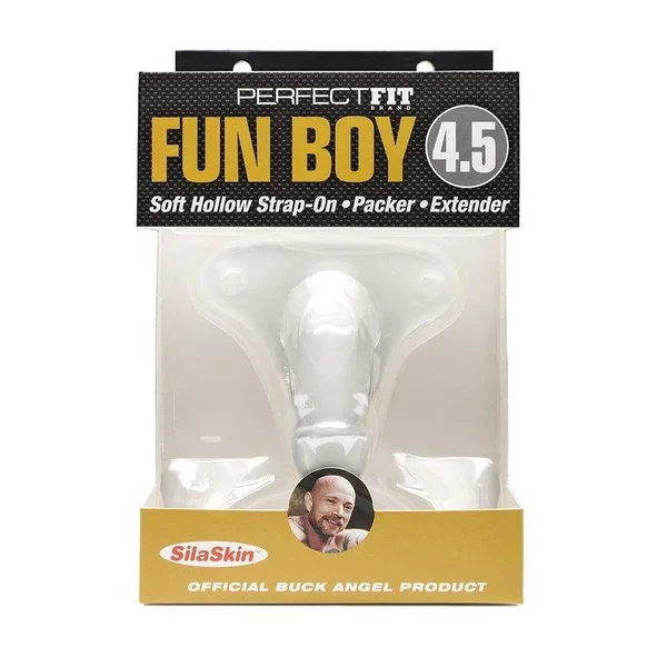 Fun Boy 4.5 Soft Hollow Strap-on - Packer - Extender - Clear