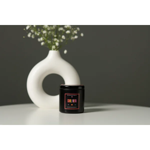 Gender Fluid Candle - She/her 4 Oz - Ocean Tide