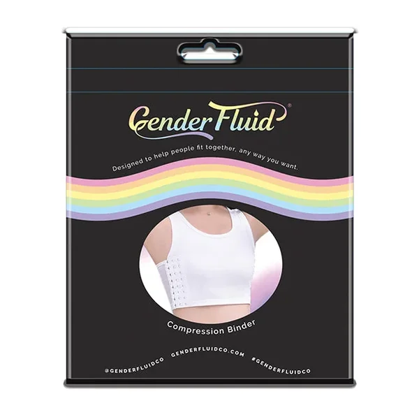 Gender Fluid Chest Compression Binder – XL White