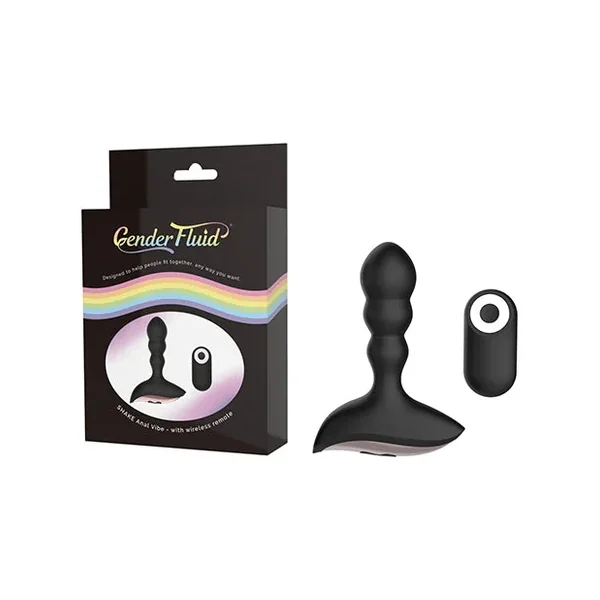 Gender Fluid Shake Anal Vibe W/remote – Black
