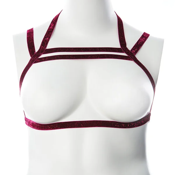 Gender Fluid Sugar Coated Harness - Raspberry Glitter L-XXL