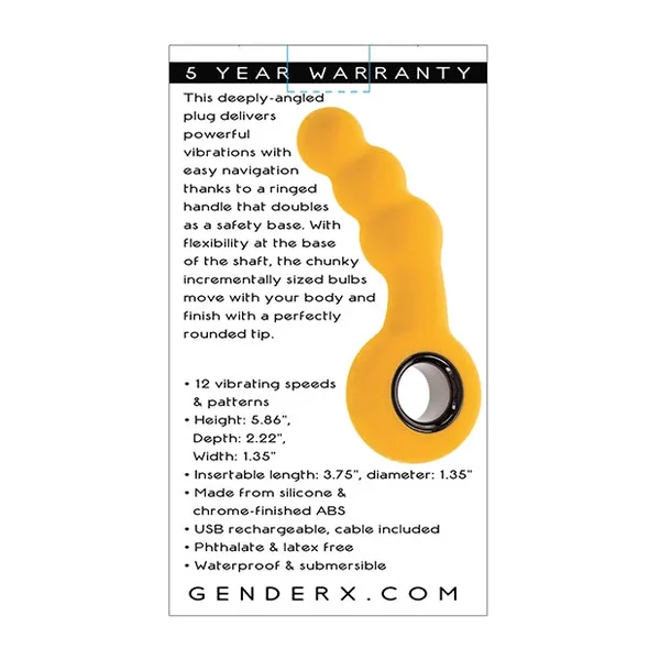 Gender X Bumble Angled Plug – Yellow