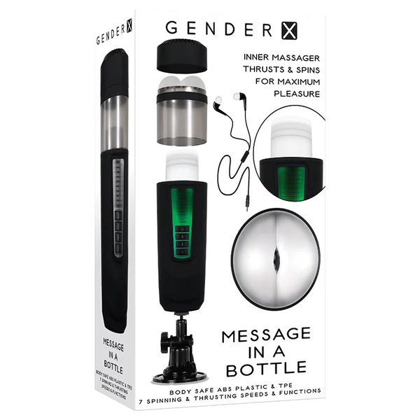 Gender X Message In a Bottle Thrusting Spinning Stroker with Audio