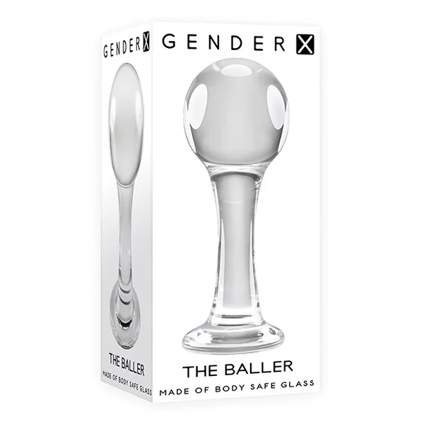 Gender X The Baller Glass Plug - Clear