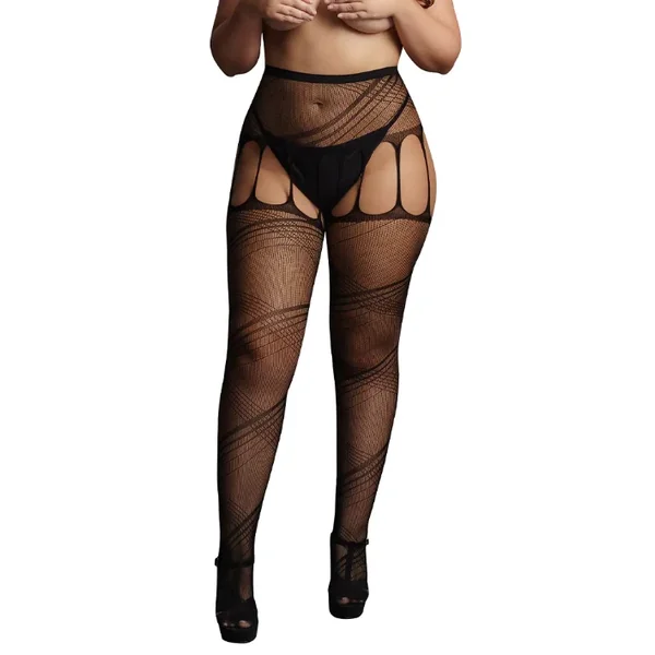 Geometric Suspender Stockings – Queen Size