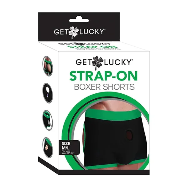 Get Lucky Strap On Boxers – M/L Black/Green