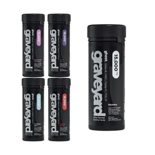 Ghost 15000mg THC-P Graveyard Blend 30ct Gummies Watermelon Lemo